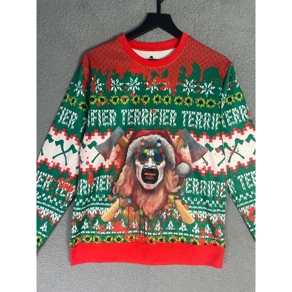 Terrifier Art the Clown Christmas Sweater HHN Universal Studios XS Holiday